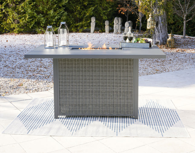 Palazzo - Gray - Rect Bar Table W/Fire Pit Signature Design by Ashley® 