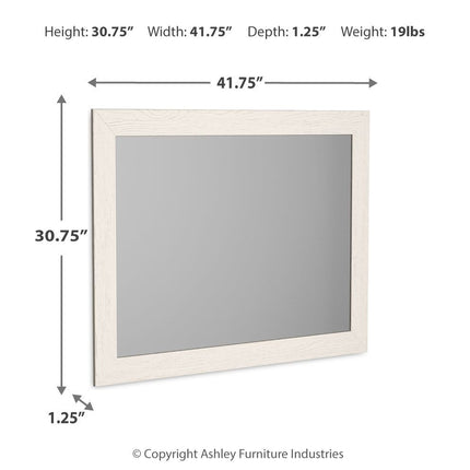 Stelsie - White - Bedroom Mirror Ashley Furniture 