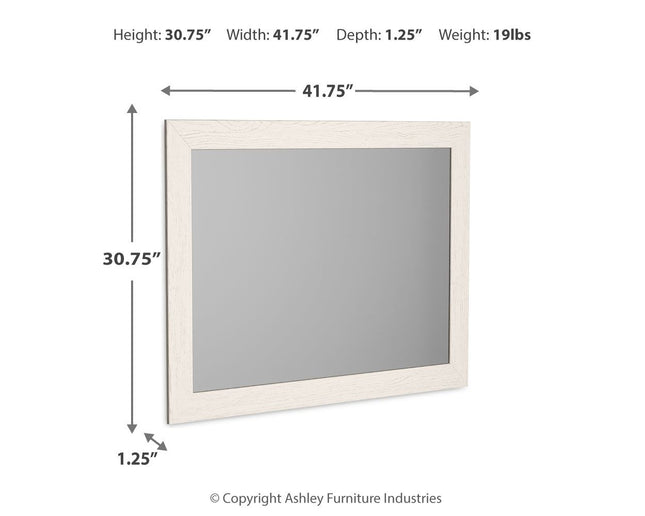 Stelsie - White - Bedroom Mirror Ashley Furniture 