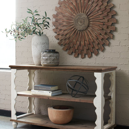 Alwyndale - Antique White / Brown - Console Sofa Table Ashley Furniture 