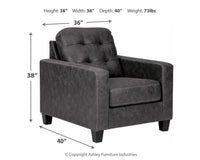 Thumbnail for Venaldi - Gunmetal - Chair - Tony's Home Furnishings