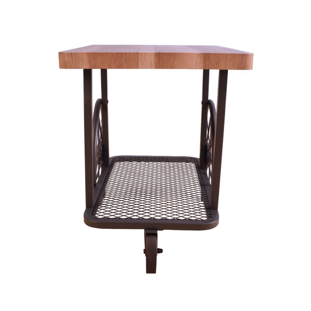 Francie - End Table - Oak & Antique Gray ACME 