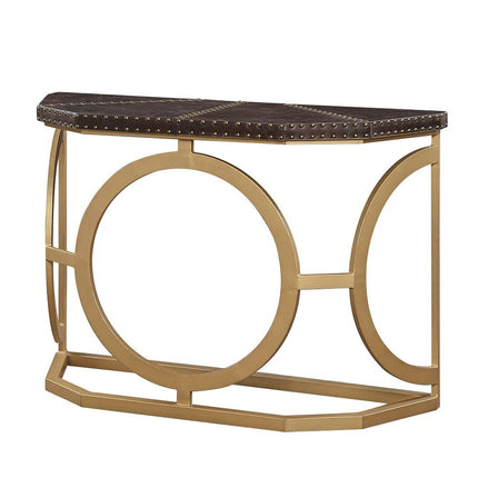 Solara - Console Table - Brown & Gold ACME 