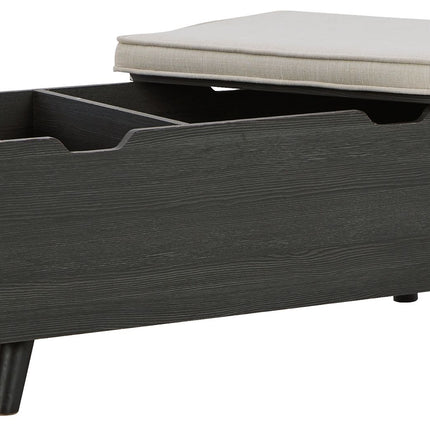 Yarlow - Dark Gray - Storage Bench Signature Design by Ashley® 