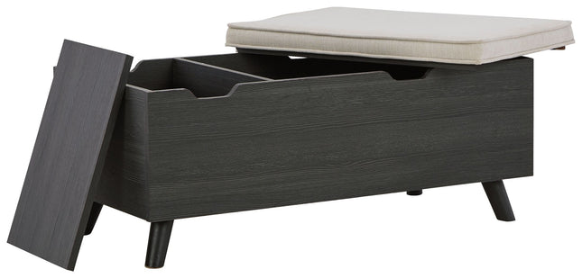 Yarlow - Dark Gray - Storage Bench Signature Design by Ashley® 