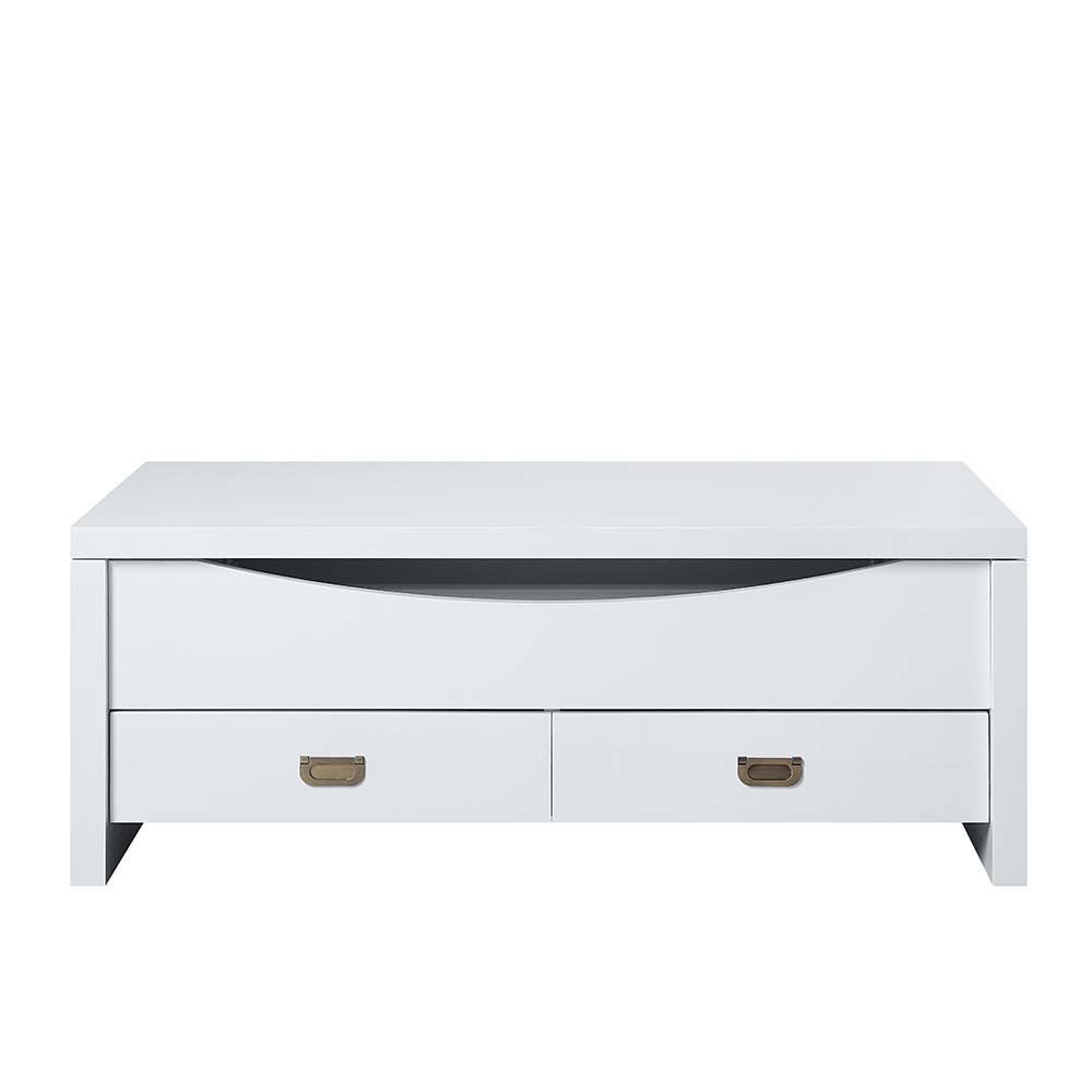 Ramiel - Coffee Table - High Gloss White Finish - Tony's Home Furnishings