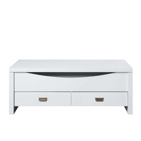 Ramiel - Coffee Table - High Gloss White Finish - Tony's Home Furnishings