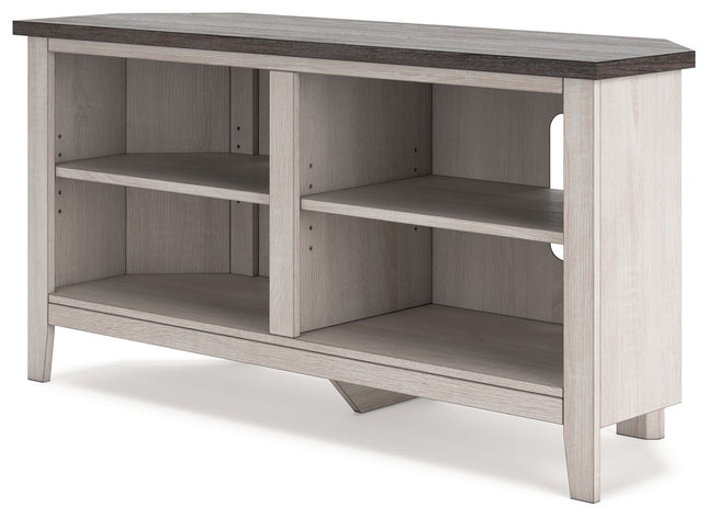 Dorrinson - Two-tone - Small Corner TV Stand Signature Design by Ashley® 