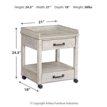 Carynhurst - Whitewash - Printer Stand Ashley Furniture 