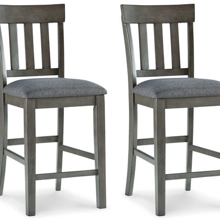 Hallanden - Black / Gray - Upholstered Barstool (Set of 2) Ashley Furniture 