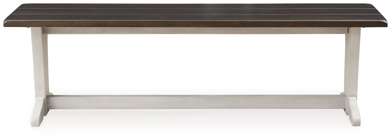 Darborn - Gray / Brown - Large Dining Room Bench - Tony's Home Furnishings