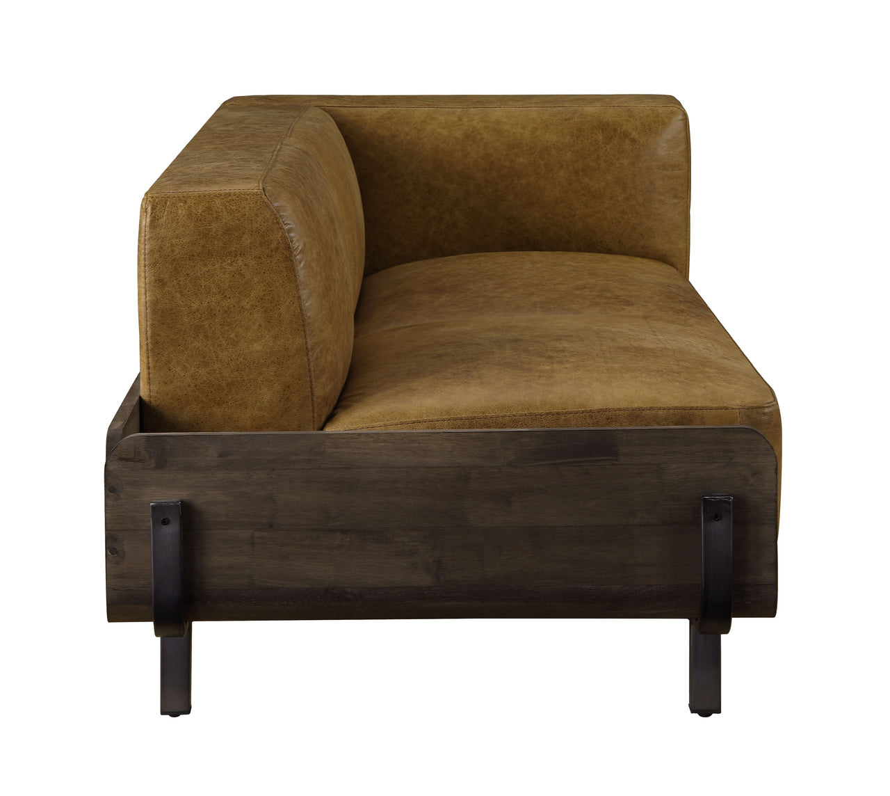 Blanca - Sofa - Chestnut Top Grain Leather & Rustic Oak - Tony's Home Furnishings