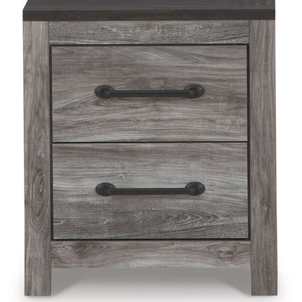 Bronyan - Dark Gray - Two Drawer Night Stand Signature Design by Ashley® 