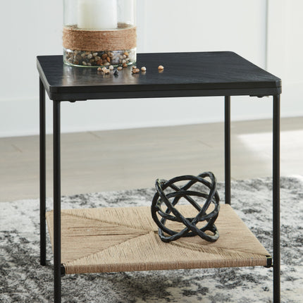 Minrich - Black / Natural - Accent Table Signature Design by Ashley® 