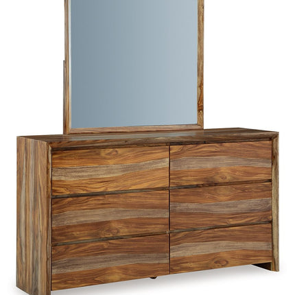 Dressonni - Brown - Dresser And Mirror - Tony's Home Furnishings