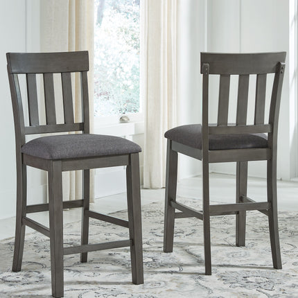 Hallanden - Black / Gray - Upholstered Barstool (Set of 2) Ashley Furniture 