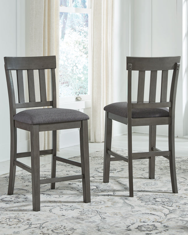 Hallanden - Black / Gray - Upholstered Barstool (Set of 2) Ashley Furniture 