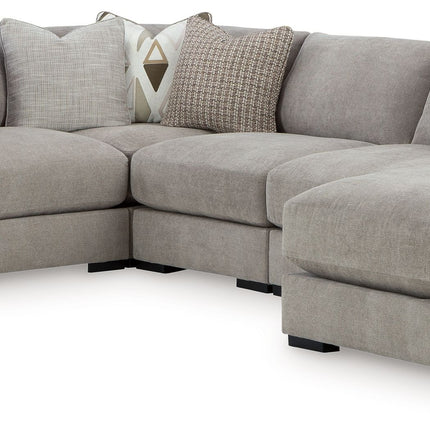 Aslan Court - Sectional With Ottoman Set Benchcraft® 