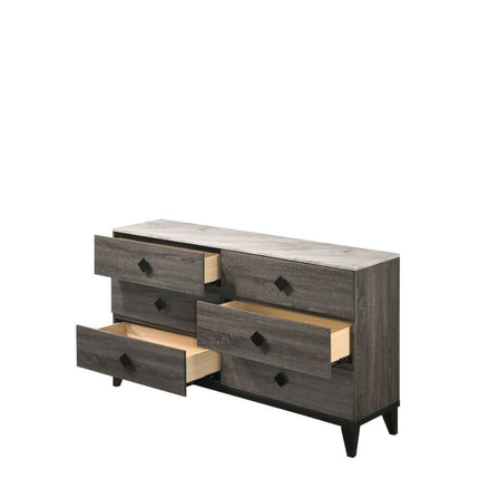 Avantika - Dresser - Faux Marble & Rustic Gray Oak ACME 