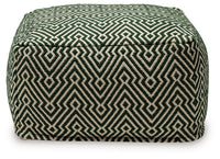 Thumbnail for Abacy - Green / Ivory - Pouf - Tony's Home Furnishings