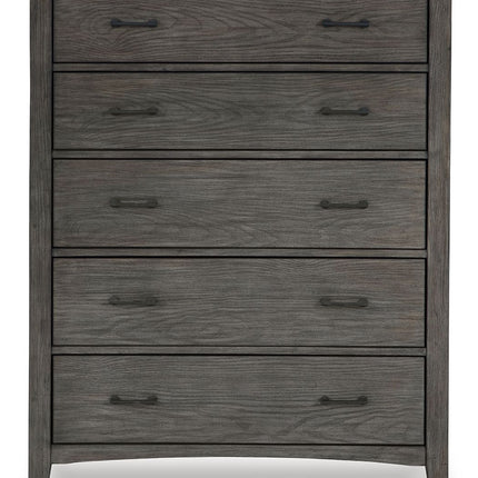 Montillan - Grayish Brown - Five Drawer Chest Signature Design by Ashley® 