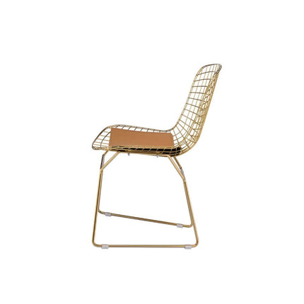 Achellia - Side Chair (Set of 2) - Whiskey PU & Gold ACME 