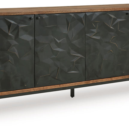 Dorannby - Black / Brown - Accent Cabinet - Tony's Home Furnishings