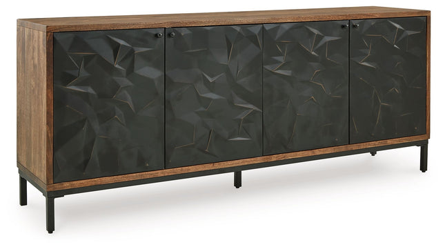 Dorannby - Black / Brown - Accent Cabinet - Tony's Home Furnishings