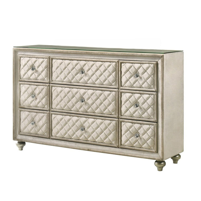 Lucienne - Dresser - Beige Velvet - Tony's Home Furnishings