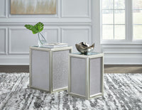 Thumbnail for Traleena - Silver Finish - Nesting End Tables (Set of 2) - Tony's Home Furnishings