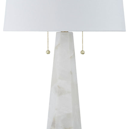 Laurellen - White - Alabaster Table Lamp - Tony's Home Furnishings