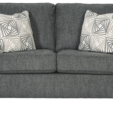 Agleno - Charcoal - Loveseat Ashley Furniture 