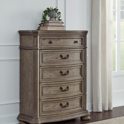 Ardenfield - Light Brown - Five Drawer Chest Signature Design by Ashley® 