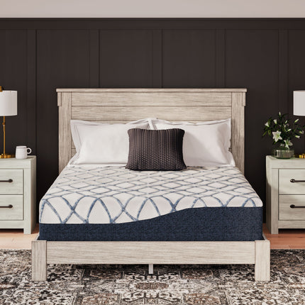 12 Inch Chime Elite 2.0 - White / Blue - California King Mattress Sierra Sleep® by Ashley 