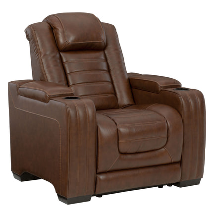 Backtrack - Chocolate - Pwr Recliner/Adj Headrest Ashley Furniture 