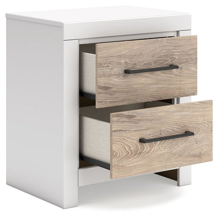 Charbitt - Two-tone - Two Drawer Night Stand Signature Design by Ashley® 