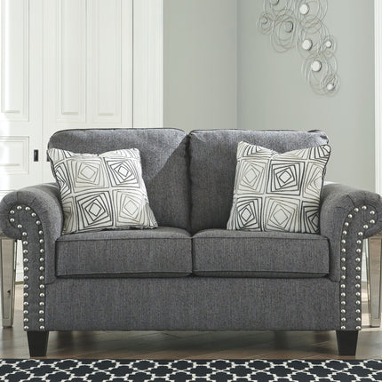 Agleno - Charcoal - Loveseat Ashley Furniture 