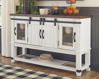 Thumbnail for Valebeck - White / Brown - Dining Room Server - Tony's Home Furnishings