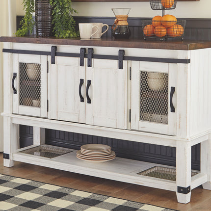 Valebeck - White / Brown - Dining Room Server Signature Design by Ashley® 