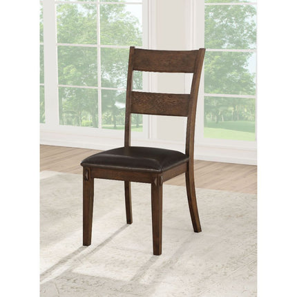 Nabirye - Side Chair (Set of 2) - PU & Dark Oak ACME 