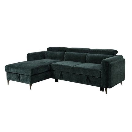 Zadok - Sectional Sofa With Sleeper & Storage - Green ACME 