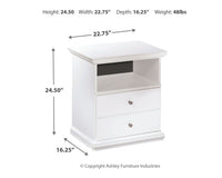 Thumbnail for Bostwick - White - One Drawer Night Stand - Tony's Home Furnishings