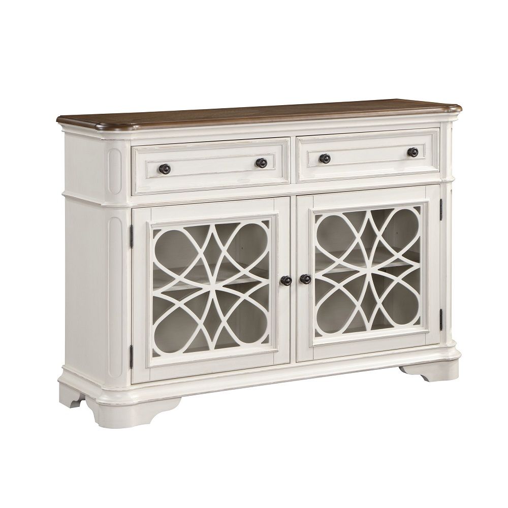 Florian - Server - Antique White & Oak - Tony's Home Furnishings