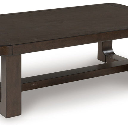 Breckington - Dark Brown - Rectangular Cocktail Table Signature Design by Ashley® 