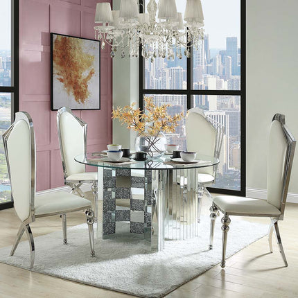 Noralie - Dining Table - Mirrored - 30" ACME 