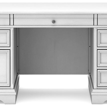 Kanwyn - Whitewash - Home Office Desk With Eight Drawers Signature Design by Ashley® 