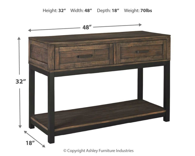 Johurst - Grayish Brown - Sofa Table Ashley Furniture 