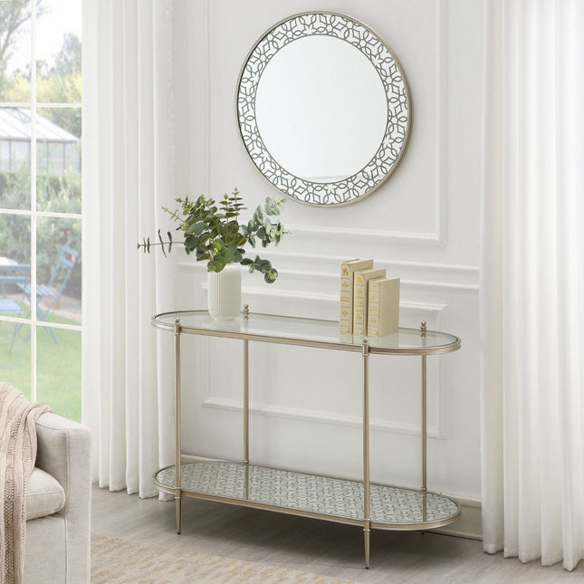 Zaba - Sofa Table - Pearl Silver - Tony's Home Furnishings