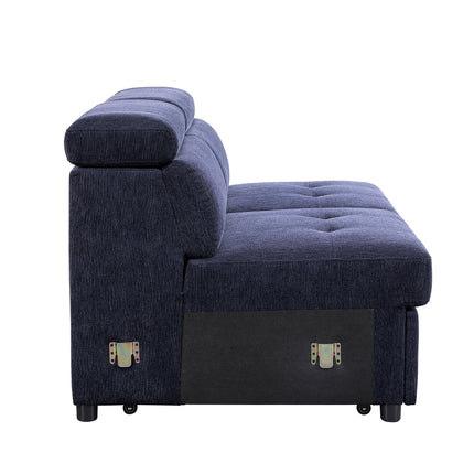 Nekoda - Sectional Sofa - Navy Blue Fabric ACME 