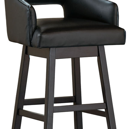 Tallenger - Upholstered Swivel Barstool (Set of 2) Signature Design by Ashley® 